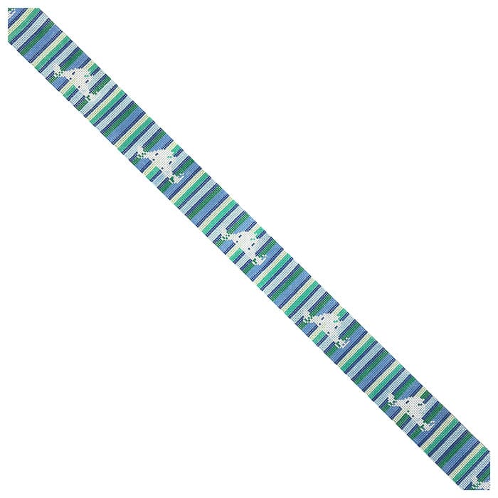 Martha's Vineyard on Blue & Green Summer Stripes Belt