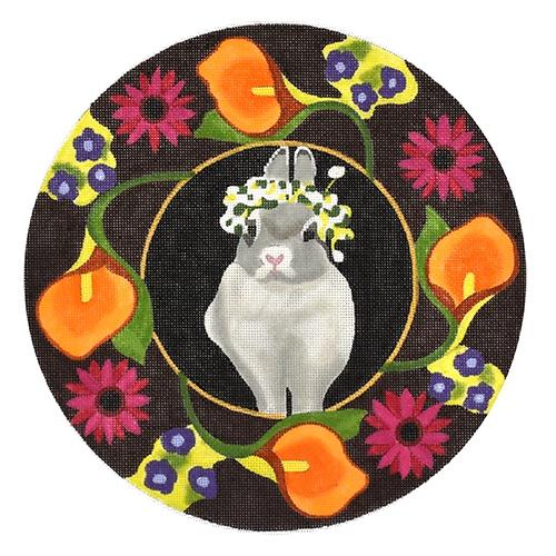 Bunny Wearing Crown Wreath