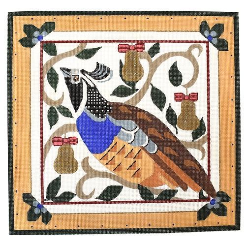 Partridge in a Pear Tree Square with Border