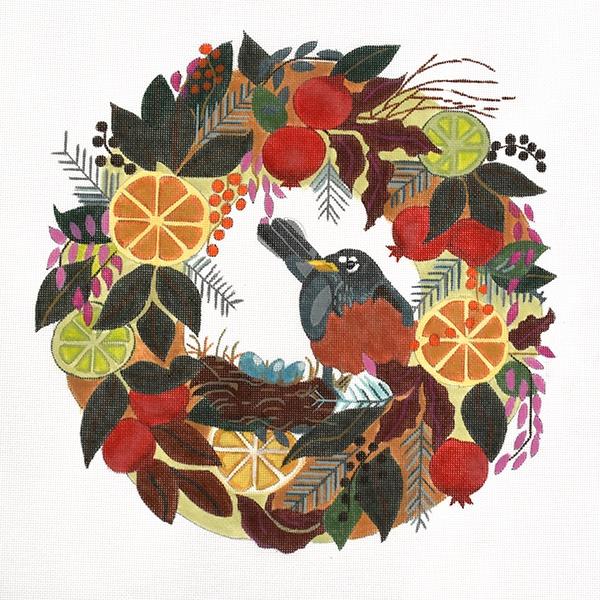 Robin in Wreath