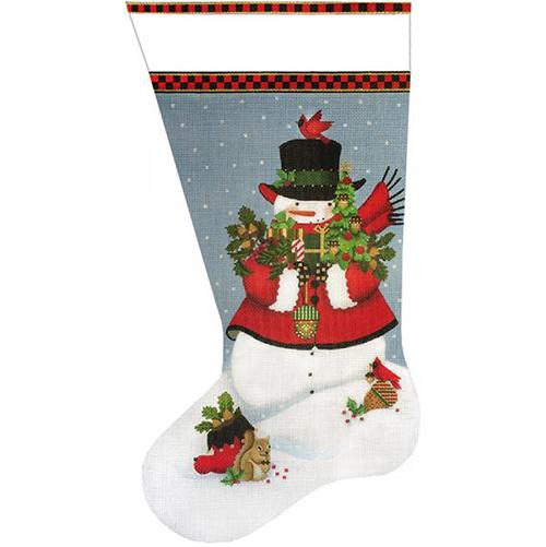 Acorn Snowman Stocking