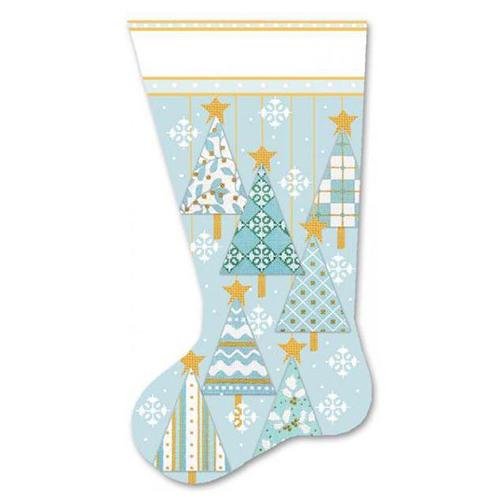 Tree Stocking - Blue & Green