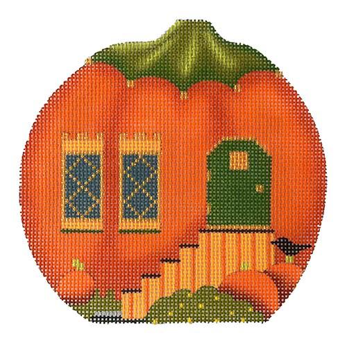 Pumpkin House - Stairs with Green Door