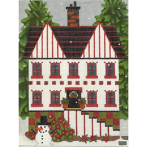 Red Striped Roof House