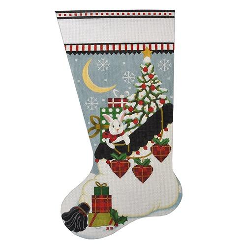 White Christmas Bag Stocking