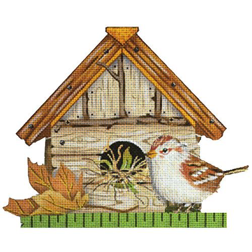 Gold Leaf Bird House