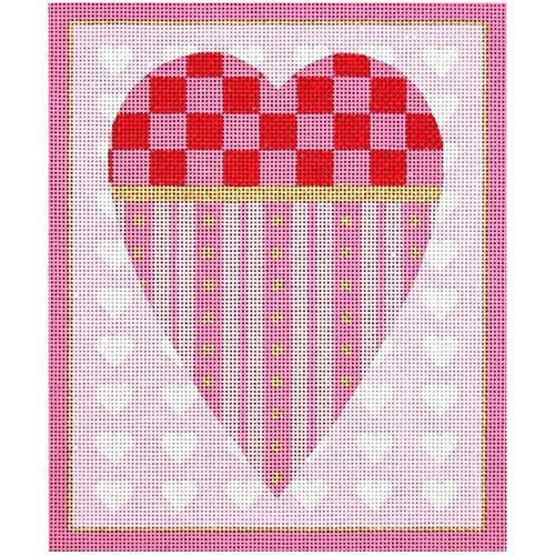 Pink Checkerboard Heart #2 (MS)