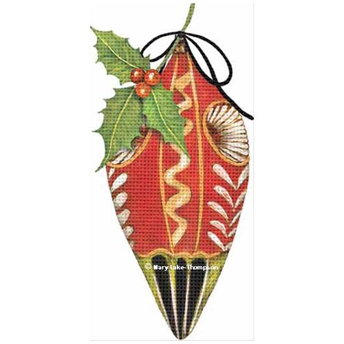 Red Holly Drop Ornament