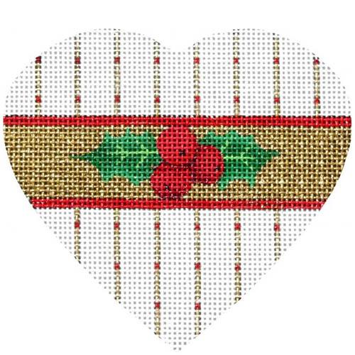 Striped Holly Heart