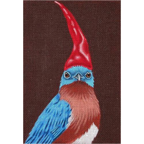 Bluebird with Red Pepper Hat