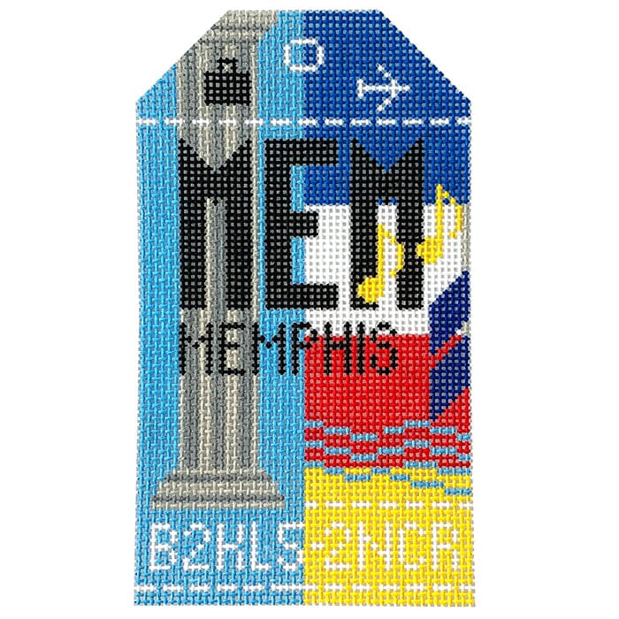 Memphis MEM Retro Travel Tag