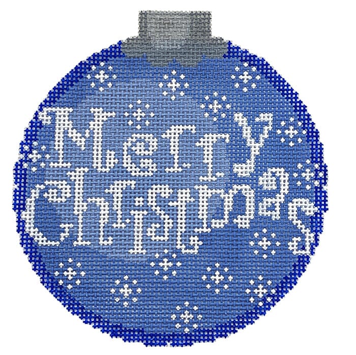 Merry Christmas Ornament Blue