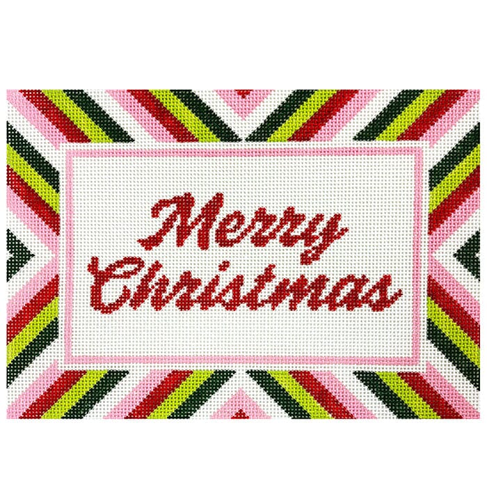 Merry Christmas Stripes Tray