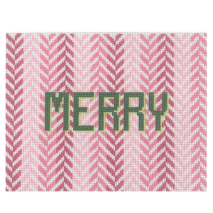 Merry Pink Herringbone