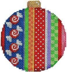 Merry Stripe I Ball Ornament