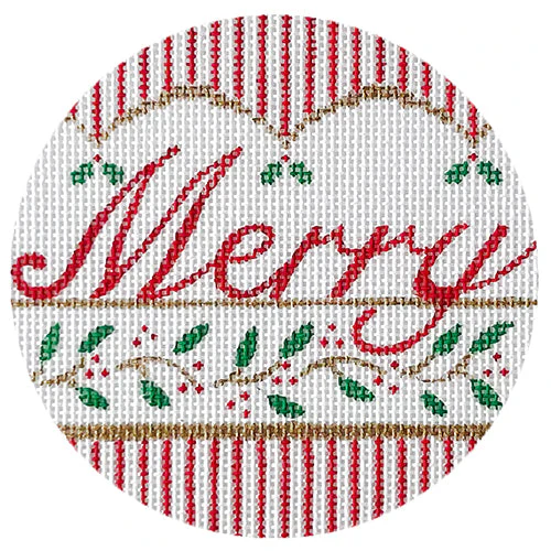 Merry Vintage Striped Round