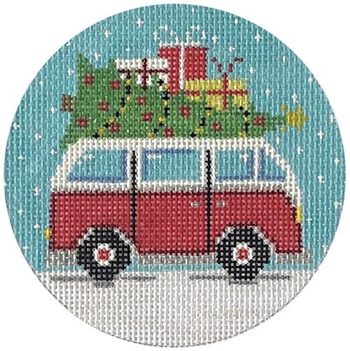 Micro Bus Christmas Ornament