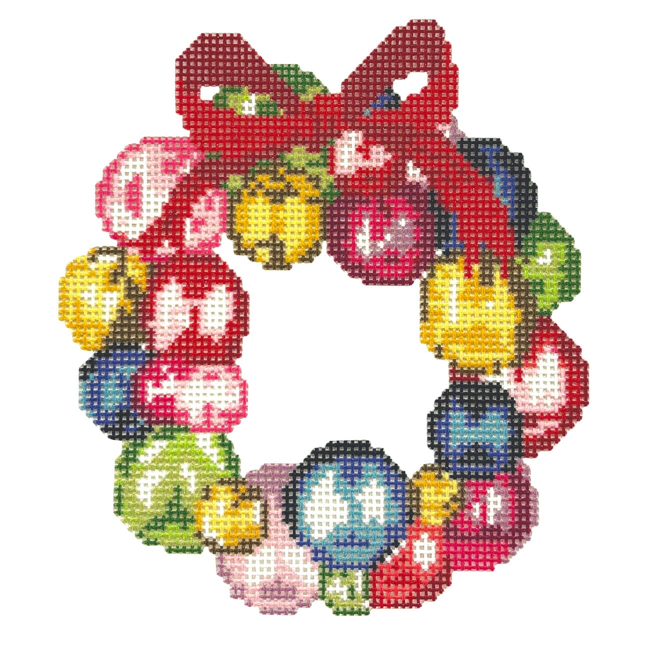 Mini Glass Ornament Wreath