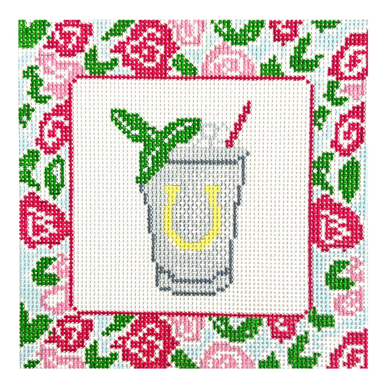 Mint Julep with Roses Square
