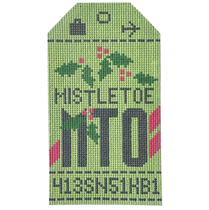 Mistletoe MTO Retro Travel Tag