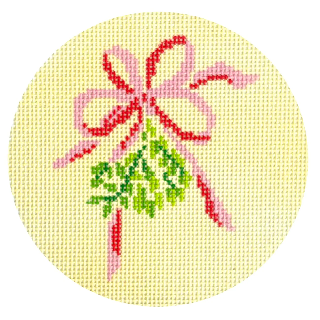 Mistletoe on Yellow Round