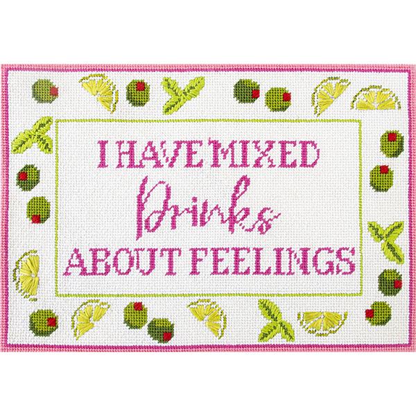 Mixed Drinks About Feelings Canvas with Stitch Guide