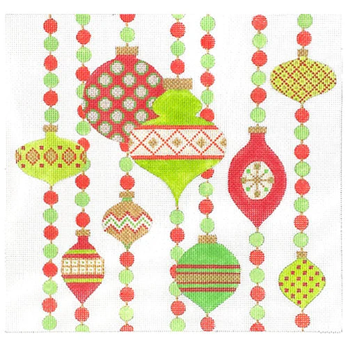 Mod Ornament Collection - Red & Green on 18