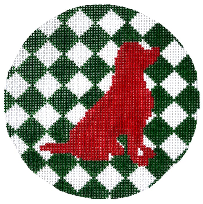 Mod Sitting Labrador on Diamonds