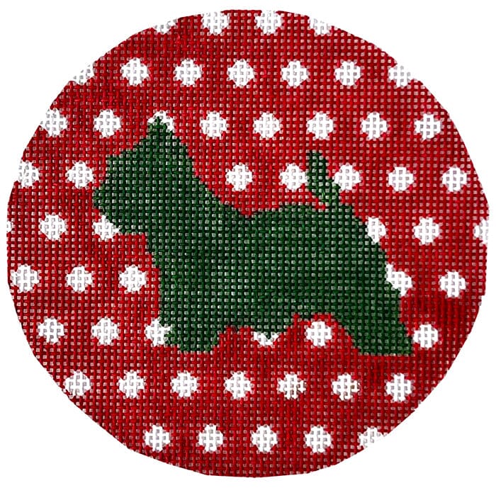 Mod Westie on Polka Dots