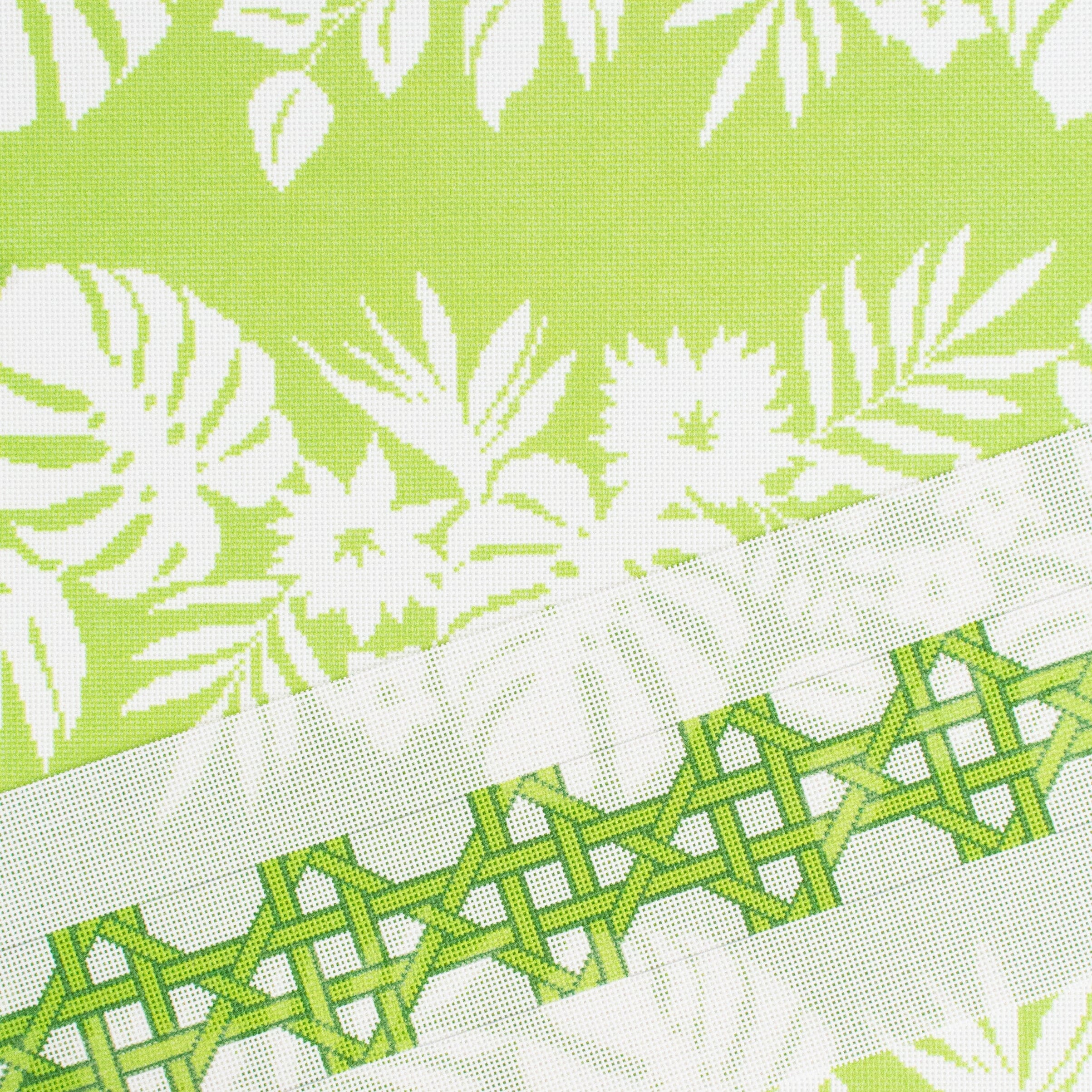 Modern Caning Band - Green on White - Image 2