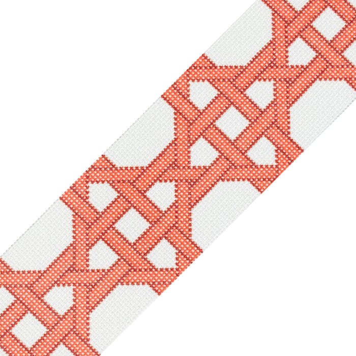 Modern Caning Band - Orange on White