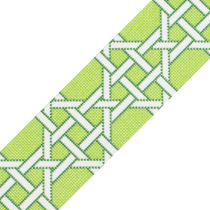 Modern Caning Band - White on Green