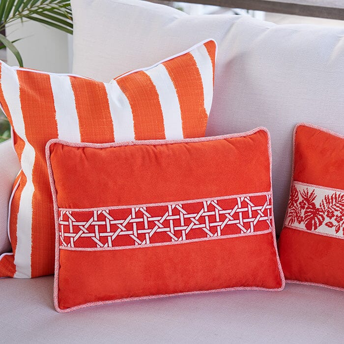 Modern Caning Band - White on Orange - Image 3
