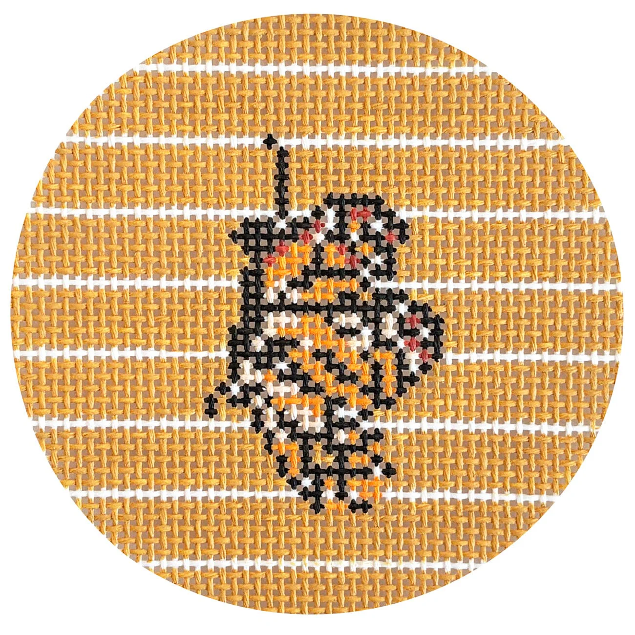 Monarch Butterfly Stripes Round