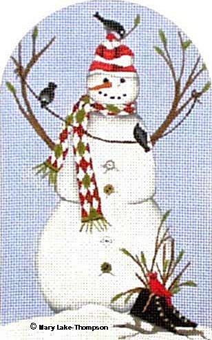 Black Skate Snowman