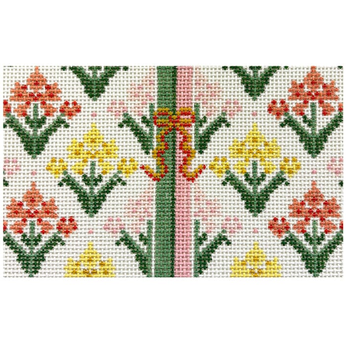 Multi Block Print Bow Clutch