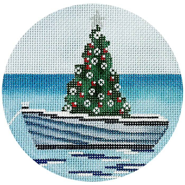 Nantucket Boat with Tree Round