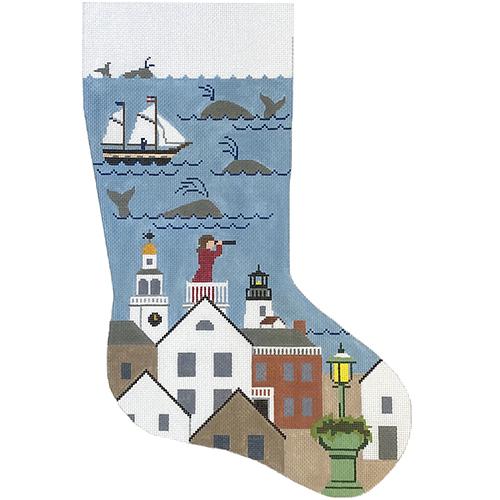 Nantucket Lady with Spyglass Stocking