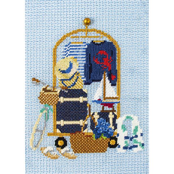 Nantucket Luggage Cart Canvas with Stitch Guide