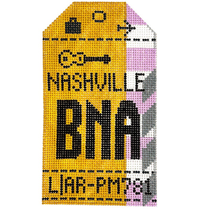 Nashville BNA Retro Travel Tag