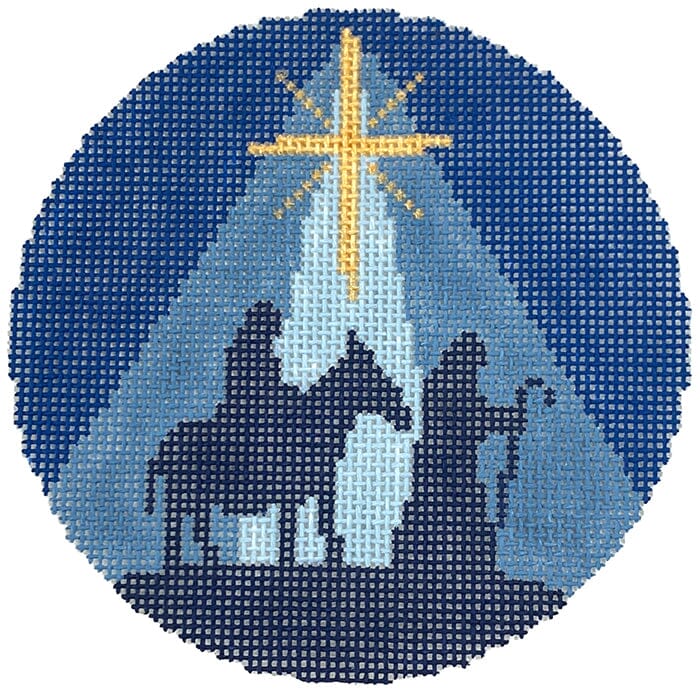 Blue Nativity - Mary & Joseph Ornament
