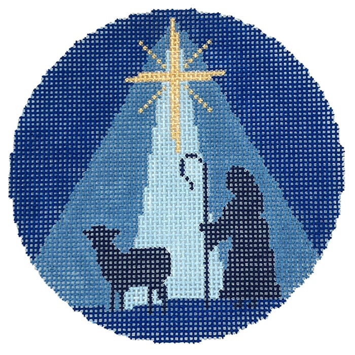 Blue Nativity - Shepherd Ornament