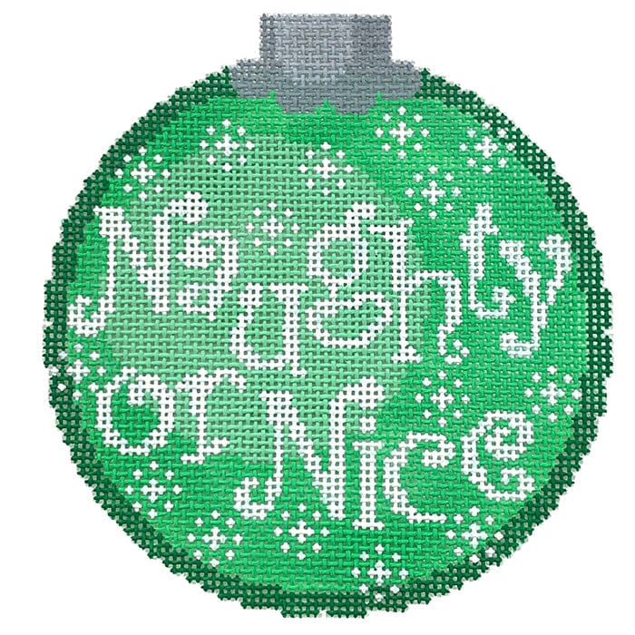 Naughty or Nice Ornament Green
