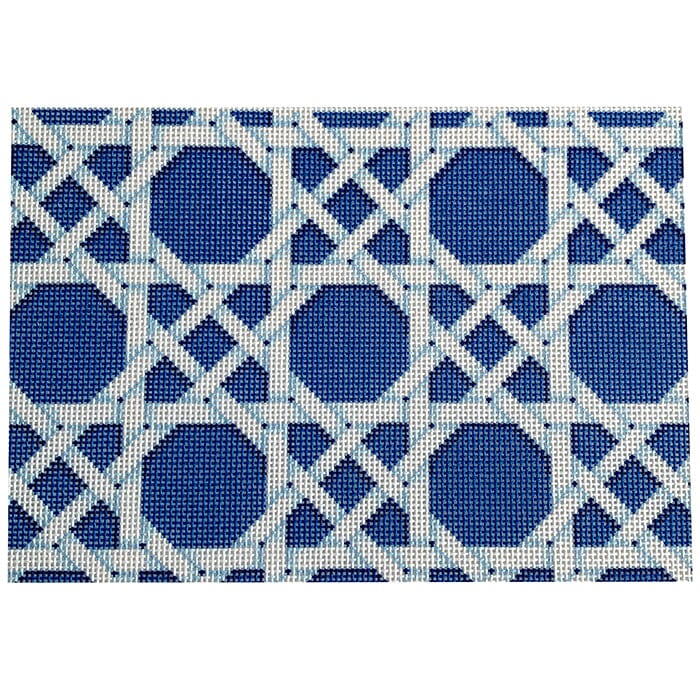 Navy Caning Pattern Clutch