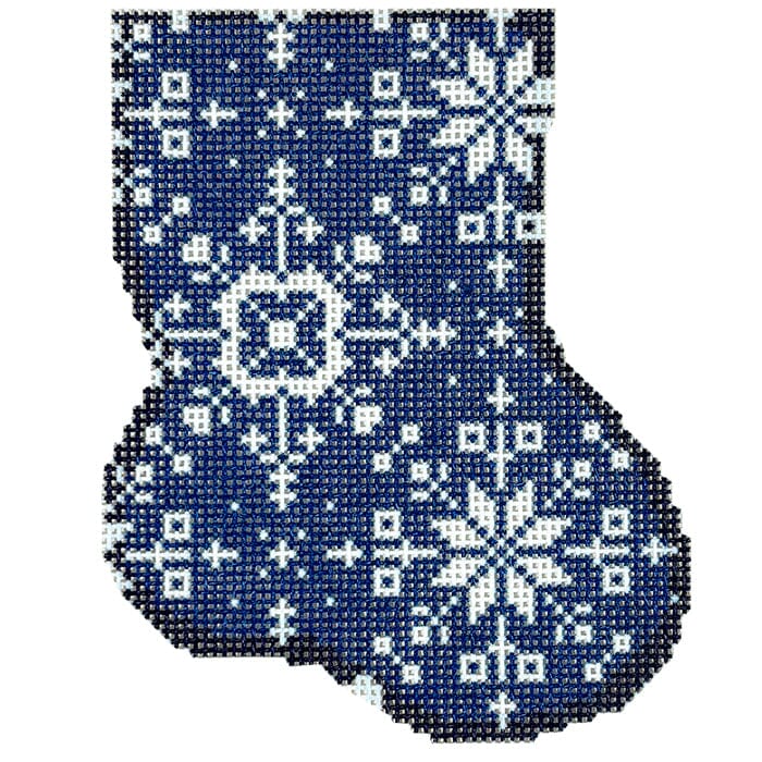 Navy Snowflake Mini Sock