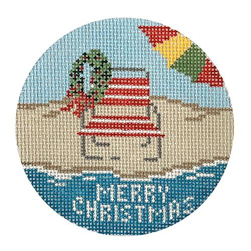 Christmas Beach Chair Round