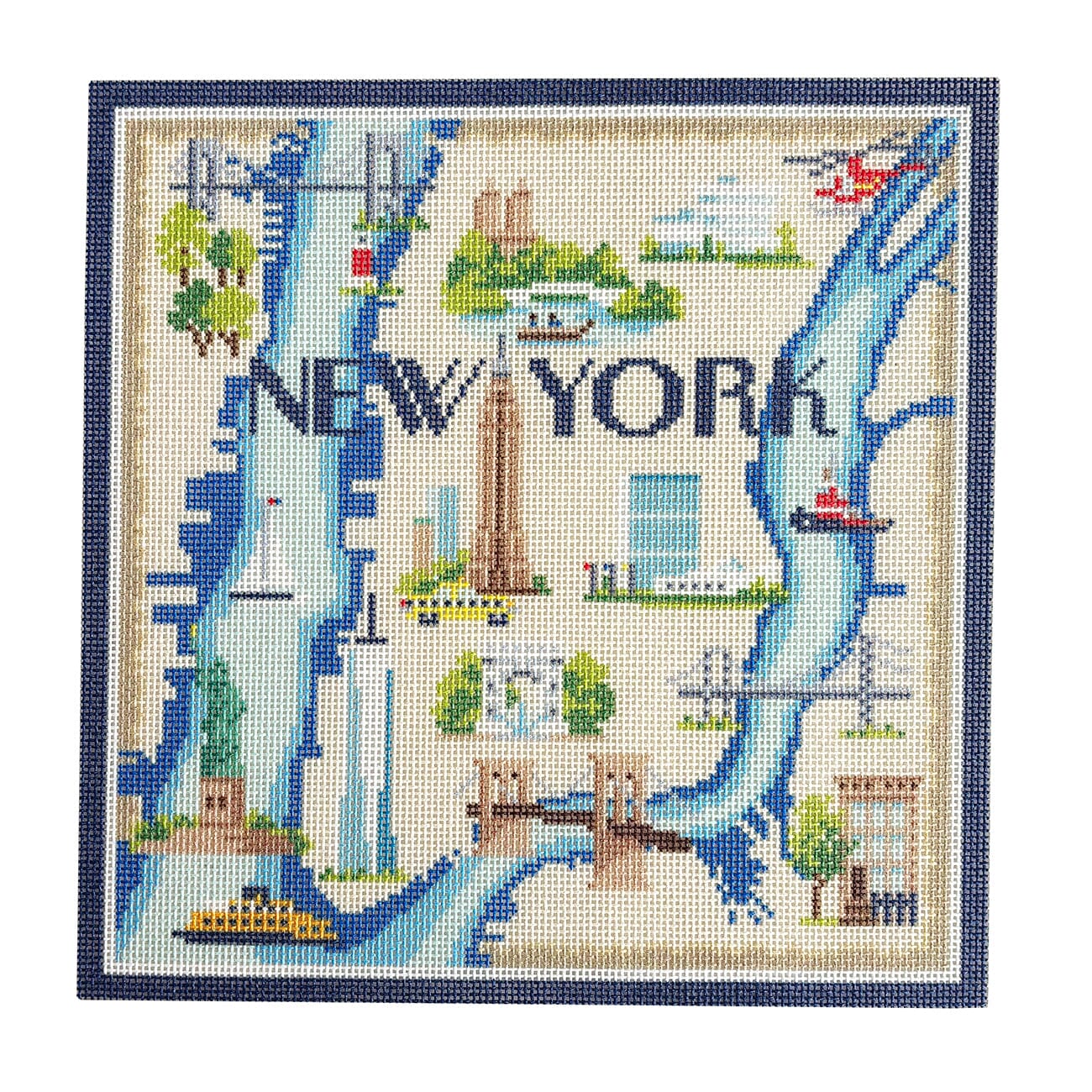 New York Map on 18 with Stitch Guide - Image 3