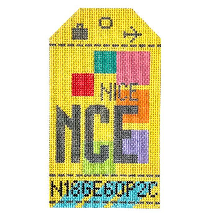 Nice NCE Retro Travel Tag