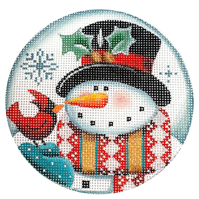 Night Snowman Round