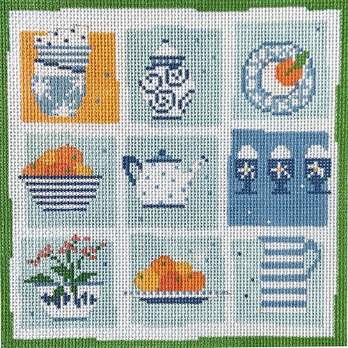 Nine Blue & White Dishes